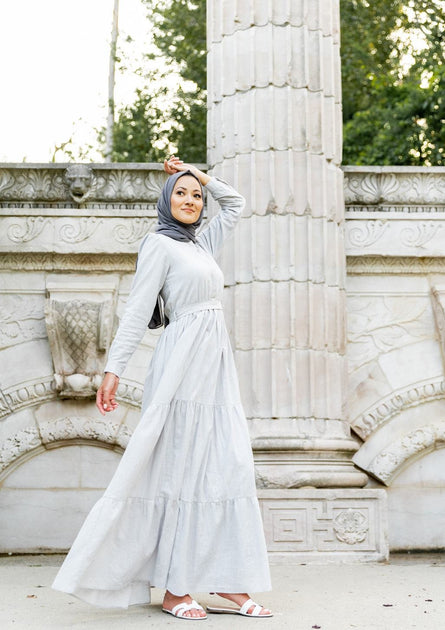 gray cotton maxi dress Grey Maxi Dresses