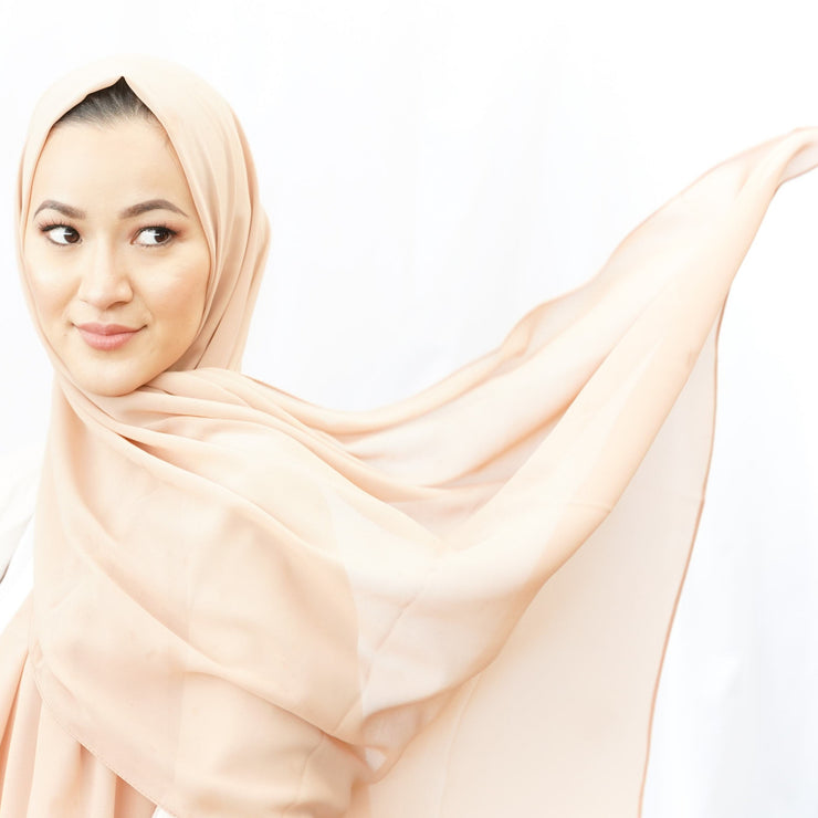 Nude Chiffon Hijab