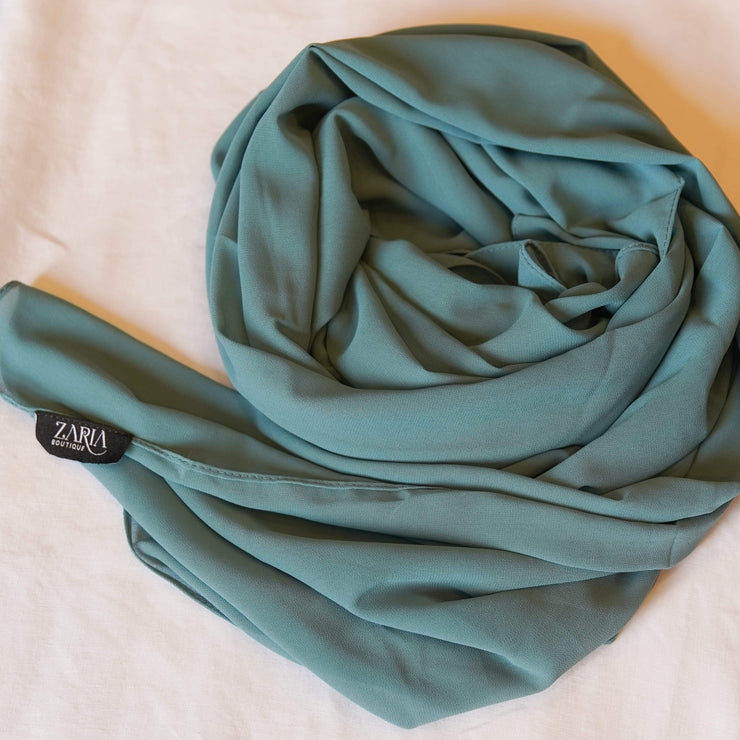 Sea Green Chiffon Hijab