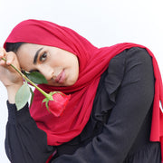 Deep Red Chiffon Hijab
