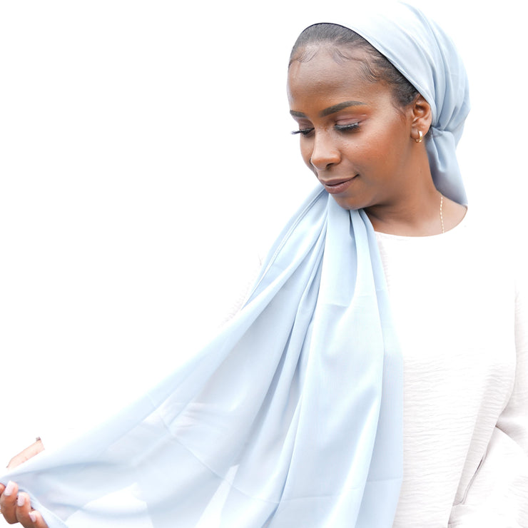 Sky Blue Chiffon Hijab