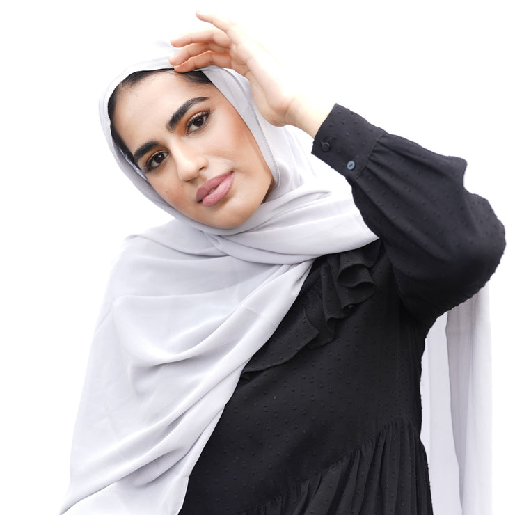Cloud Grey Chiffon Hijab