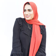 Blood Orange Chiffon Hijab