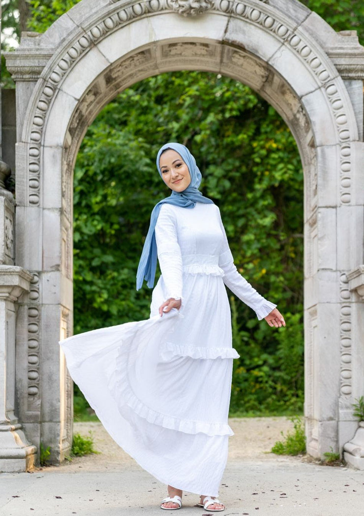 White Tiered Maxi Dress Zaria Boutique White Tiered Maxi Dress Zaria Boutique