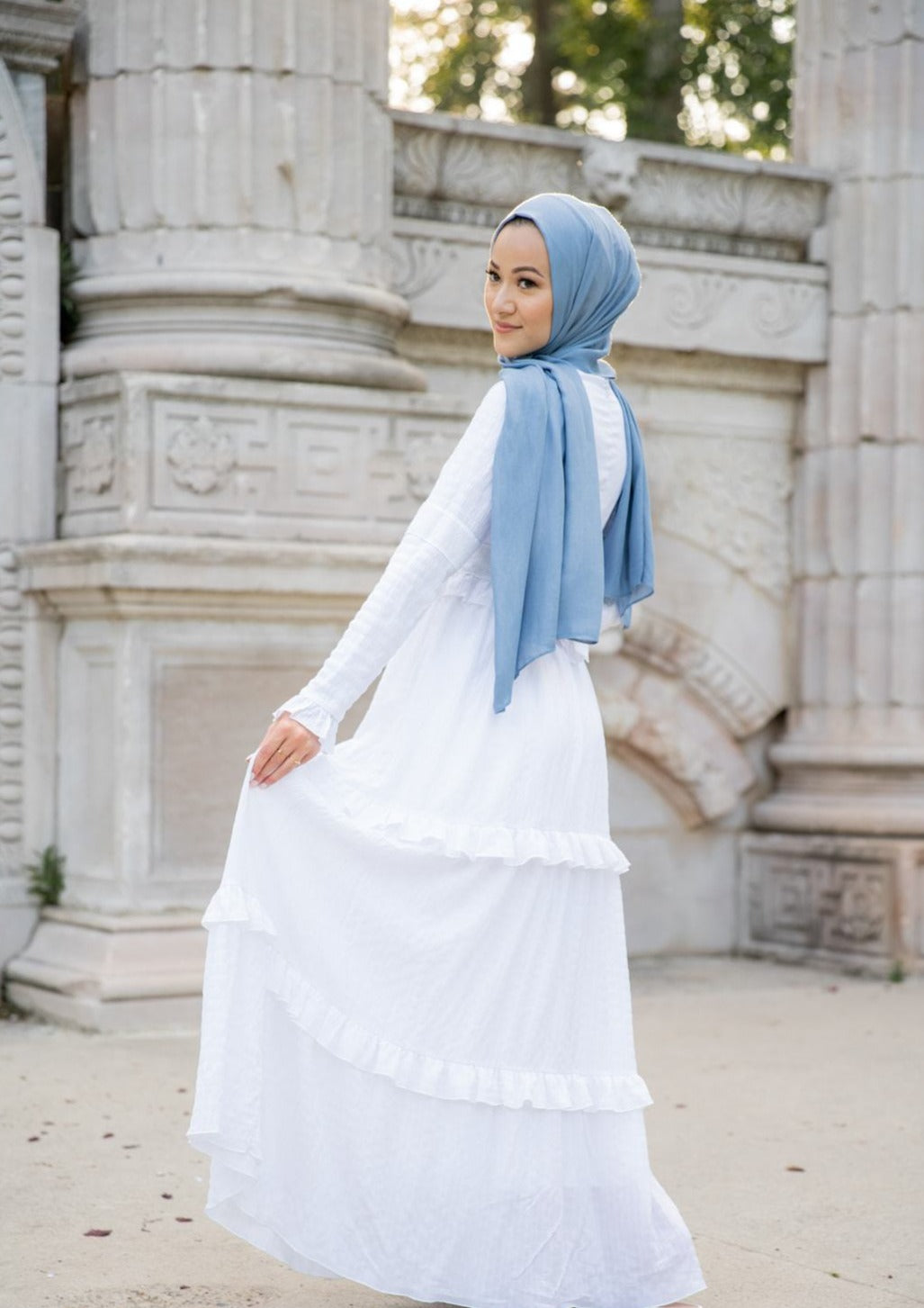 White Tiered Maxi Dress – Zaria Boutique