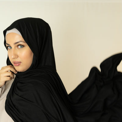 Noir Premium Jersey Hijab
