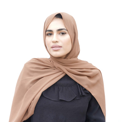 Chestnut Brown Chiffon Hijab